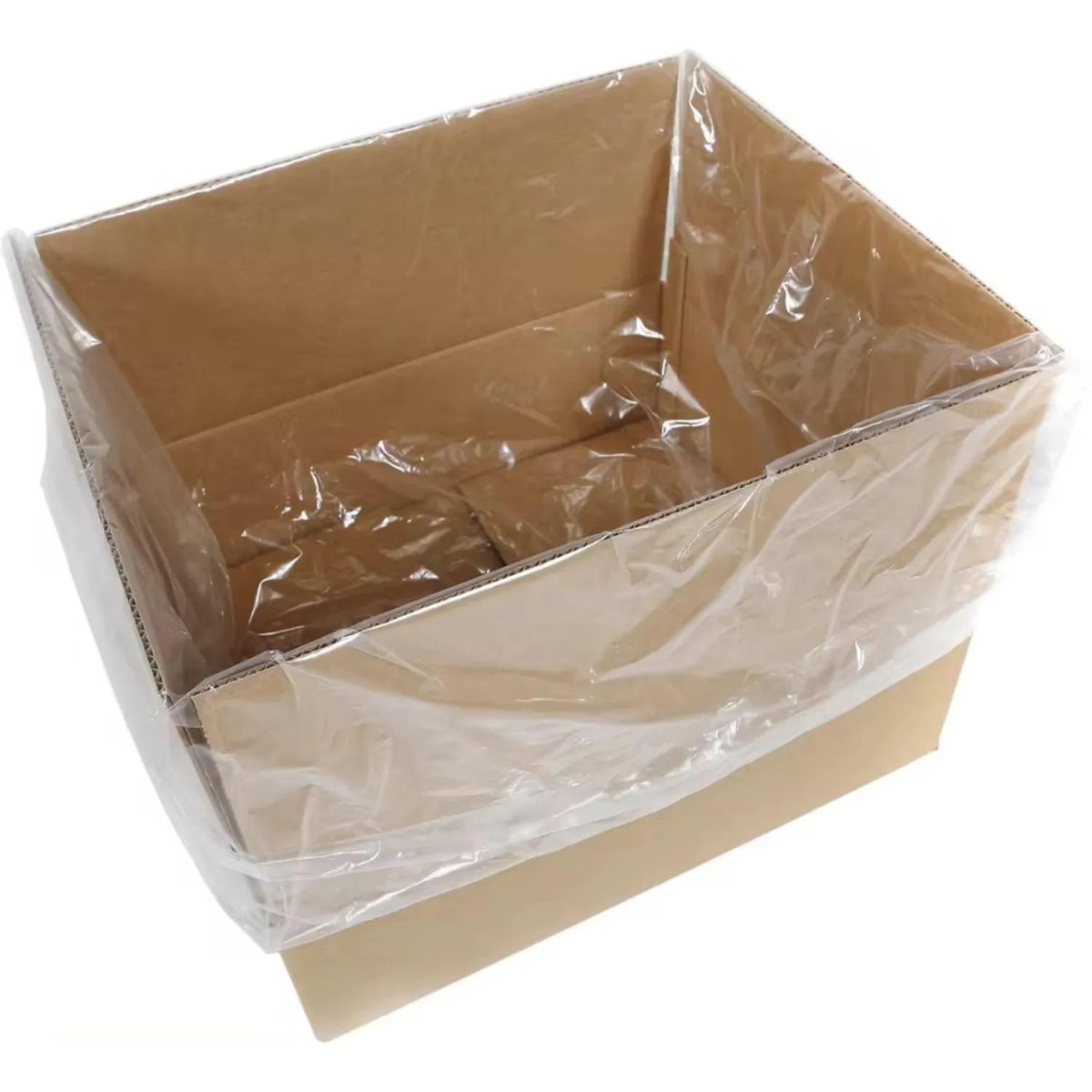 Пакет-вкладыш ПНД 60+40х70 см, 14 мкм, прозрачный, 100 шт/уп