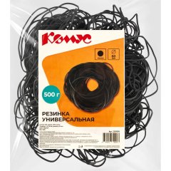 Резинка универсальная КОМУС 500г диам.60мм., 70% каучук, 30% латекс, чёрный