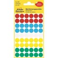 Этикетки самоклеящиеся точки  3088 d=12 мм, многоцветный, 270шт/уп