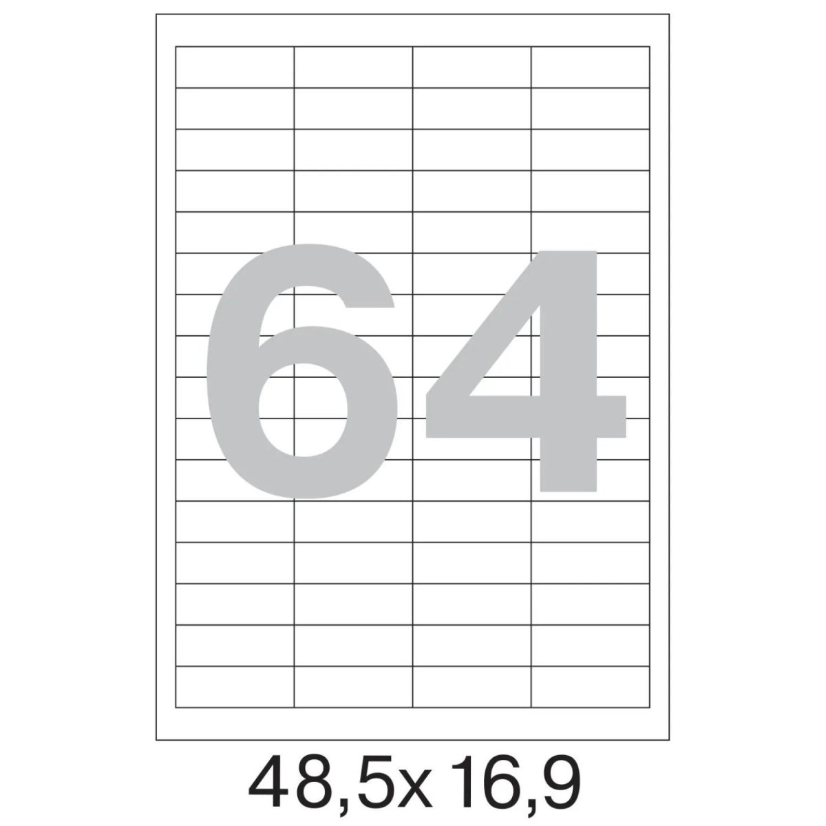 Этикетки самокл. Attache 48,5х16,9 мм/64 шт. на листеА4  50лис