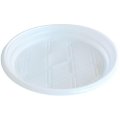 Тарелка одноразовая Комус d 165 мм, бел., ПП, 100шт./уп
