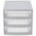Бокс с выдвижными лотками А6 175х186х214мм 3выдв.отд, светло-сер. 433224030