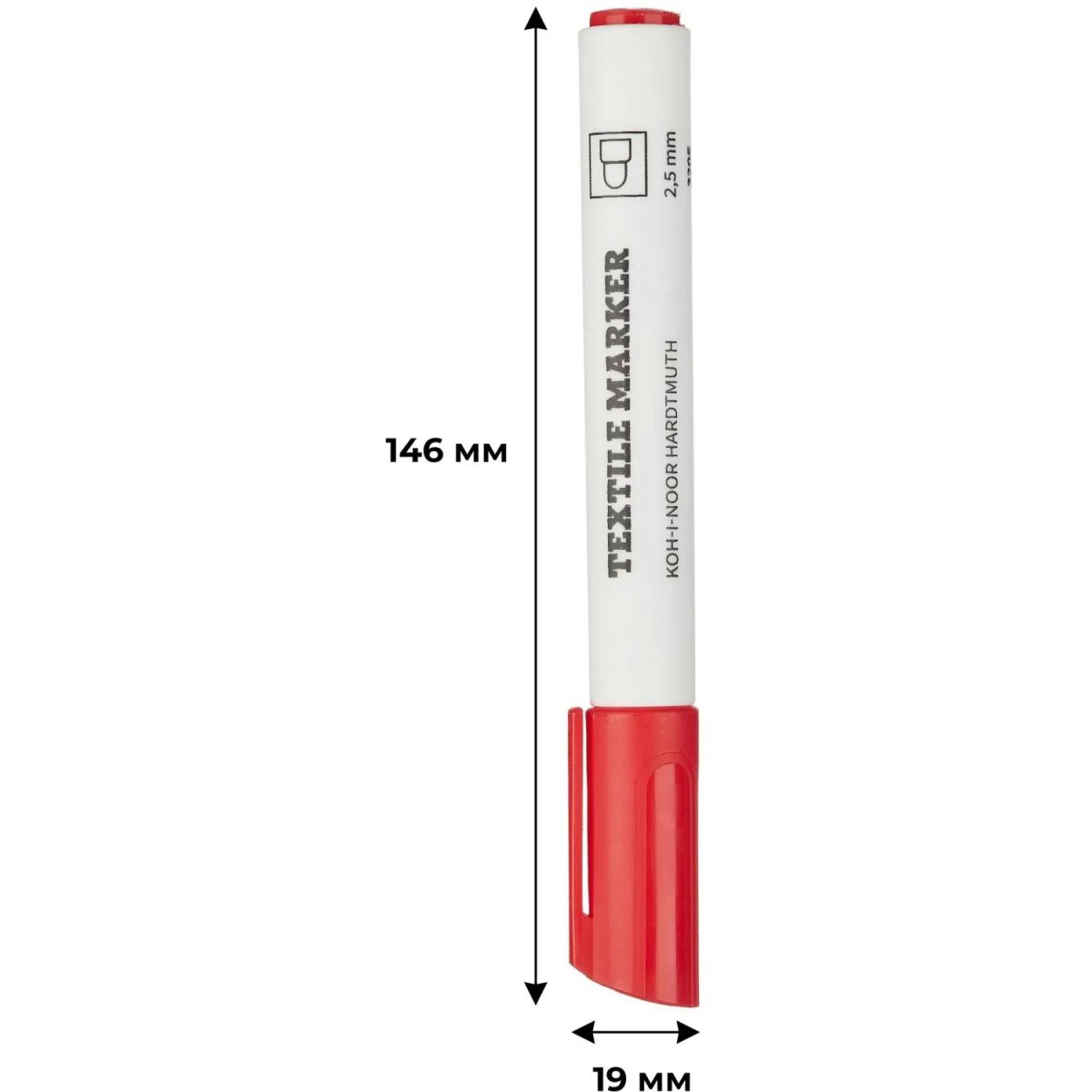 Набор маркеров для ткани KOH-I-NOOR 3205, круглых 2,5мм, 6цв 773205JF07KS