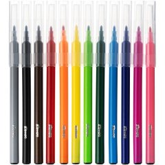 Фломастеры Комус Класс Максики 12 цветов, КЛАССИЧЕСКИЕ, ПВХ-упаковка