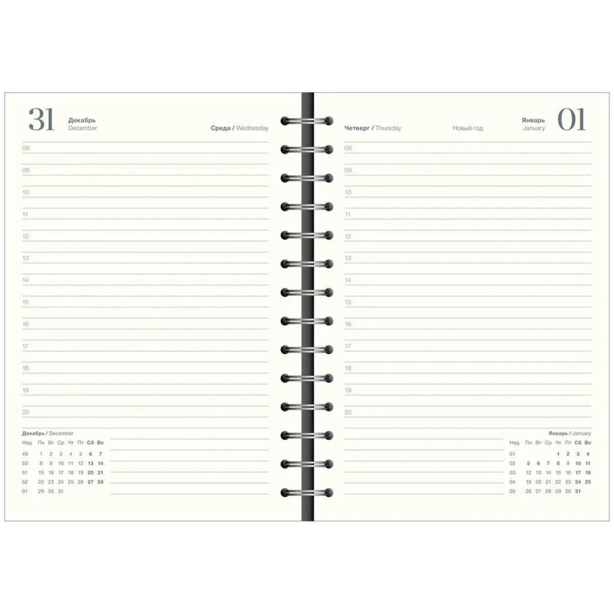 Ежедневник датированный 2026 IF 14х20см 160л, на спир, Basic I1751emb/blue