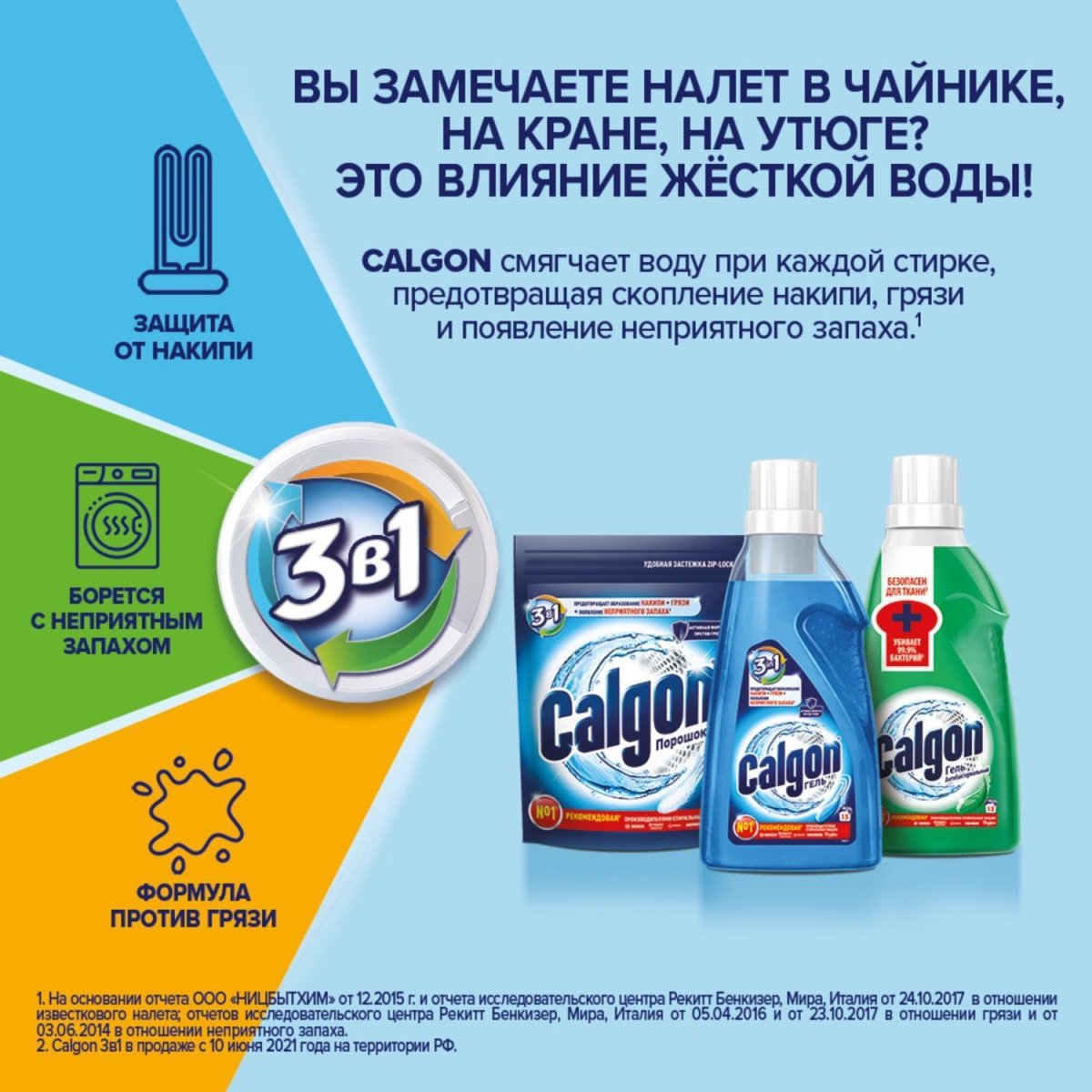 Средство для защиты от накипи Calgon 3в1 гель1500мл