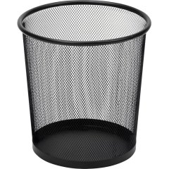 Корзина для мусора круглая Luscan метал cетка  7,8 л черная
