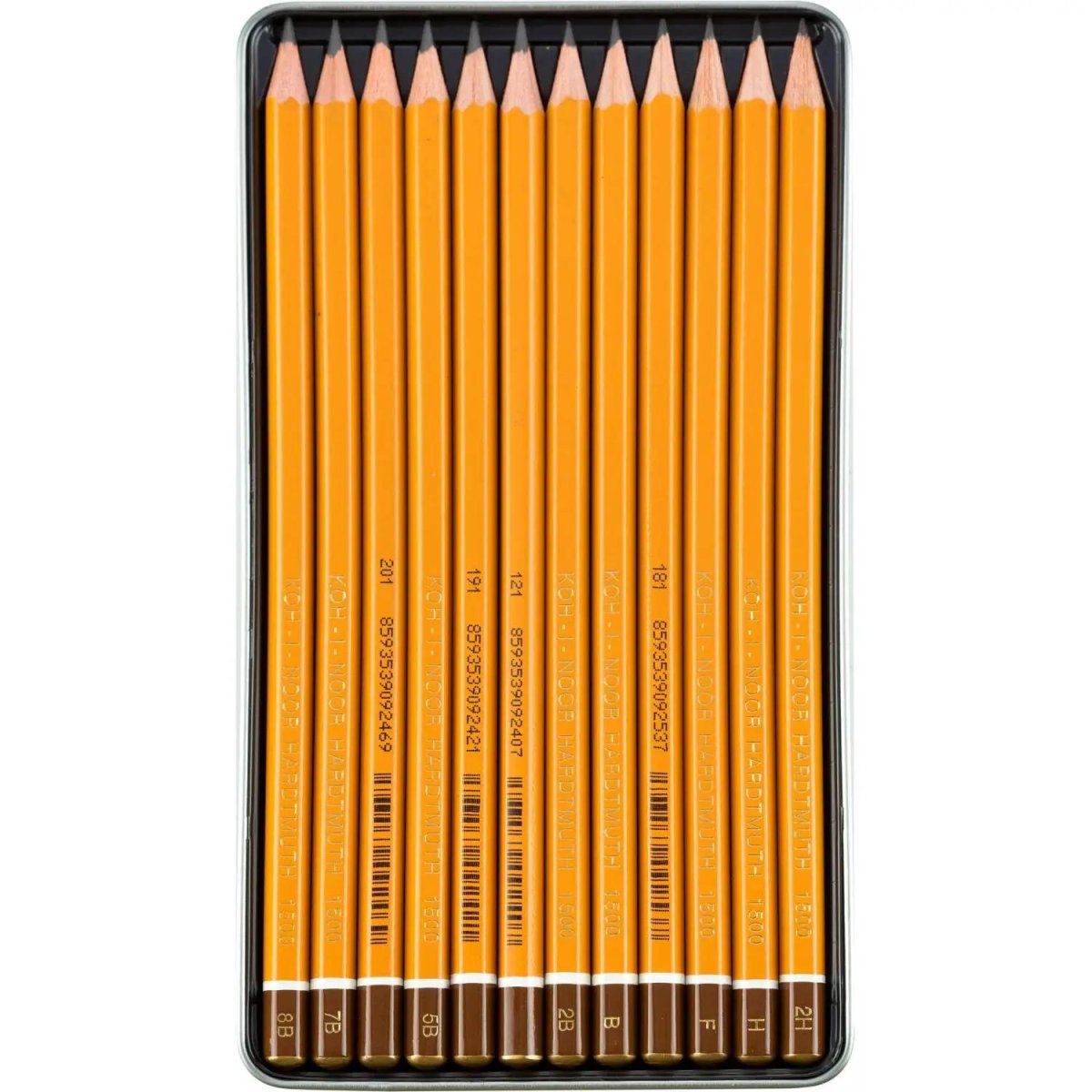 Набор карандашей черногр KOH-I-NOOR 1502/II 8B-2H 12шт./наб.,б/ласт, Чехия