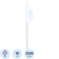 Нож одноразовый белый 16см, ПС, 2500 шт/кор