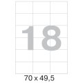 Этикетки самоклеящиеся 70х49,5мм 18 шт/л А4 п/глян (100л/уп)