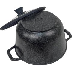 Казан 5 л. с крышкой Panairo Harfe Black
