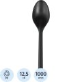 Ложка одноразовая чайная  125 мм, черная ПП, 1000 шт/кор