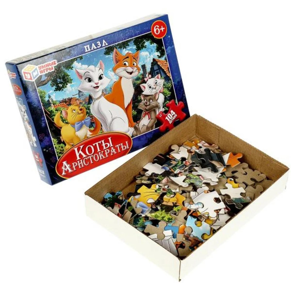 Пазл puzzle Коты Аристократы. 104 детали. 190х141х35 мм. 4660254456105