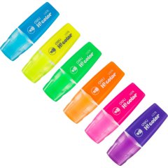 Набор текстовыделителей Deli 1-4мм, скош.нак.,6цв, флуоресц. EU376