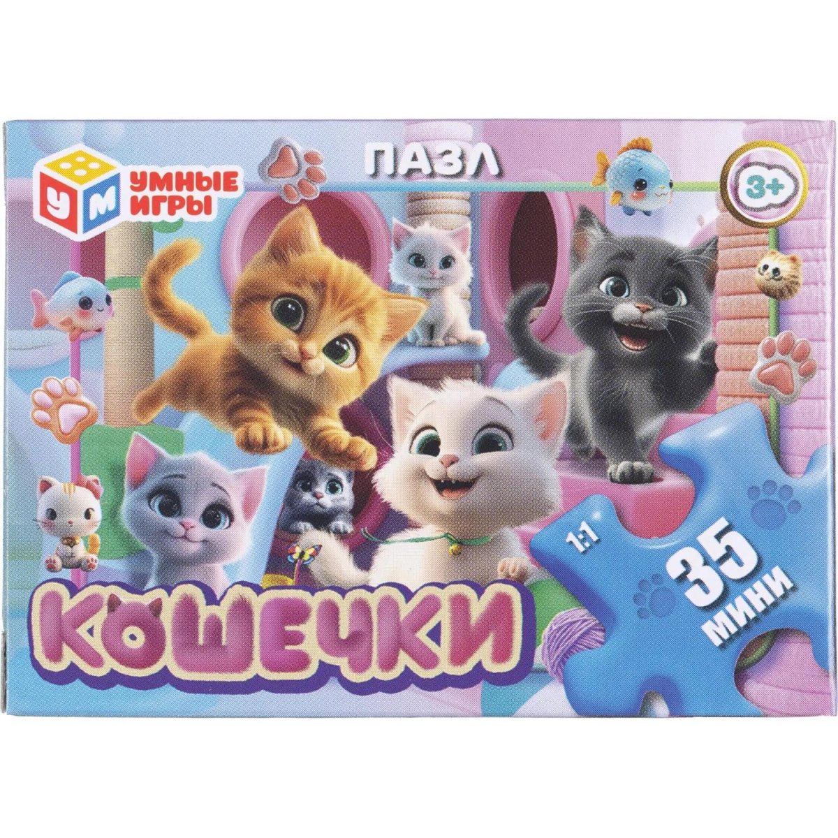 Пазл микс №13, классические в коробке. 35 эл-тов. Умные игры 32шт/уп