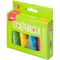 Тесто для лепки Пластишка 4 цв по 30 гр (коробка с вырубным окном), Тдл-046