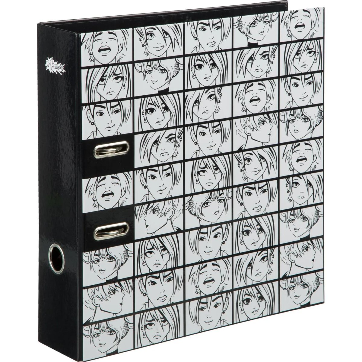 Папка-регистратор 80мм №1 School А4, Аниме Комикс, ламин бумага / лам бум