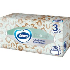 Салфетки косметические ZEWA-Deluxe 28420/3849 3-сл.90шт./уп.