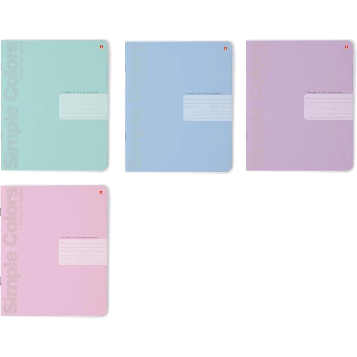 Тетрадь 12Л. ЛИН. ZEFIR COLORS 4 ВИДА 7-12-703/2