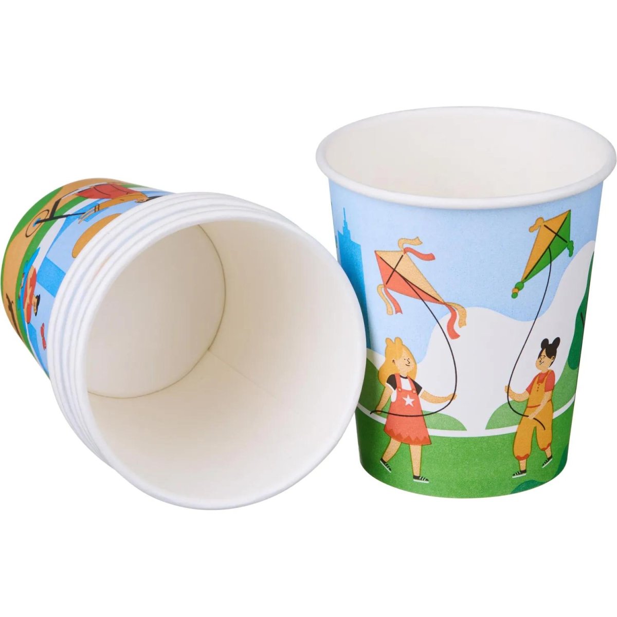 Стакан одноразовый бум односл. 250 мл d-80мм Активный отдых (MIX) 50шт/уп