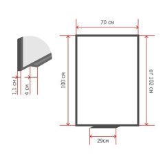 Флипчарт магнитно-маркерный Attache 70х100 см настенный/надверный