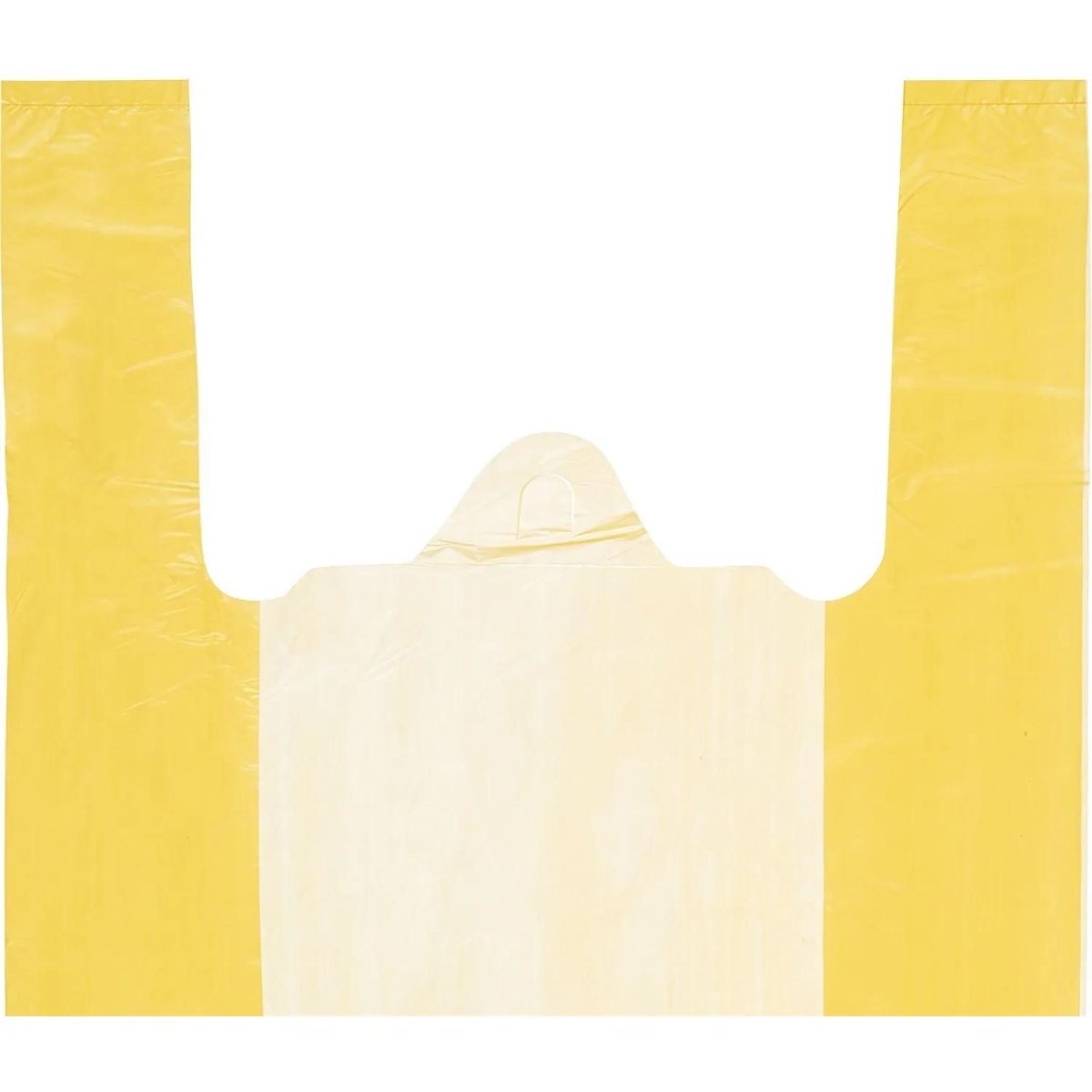 Пакет-майка ПНД, 30+14x57 см, желтый, 18 мкм, 100 шт/уп