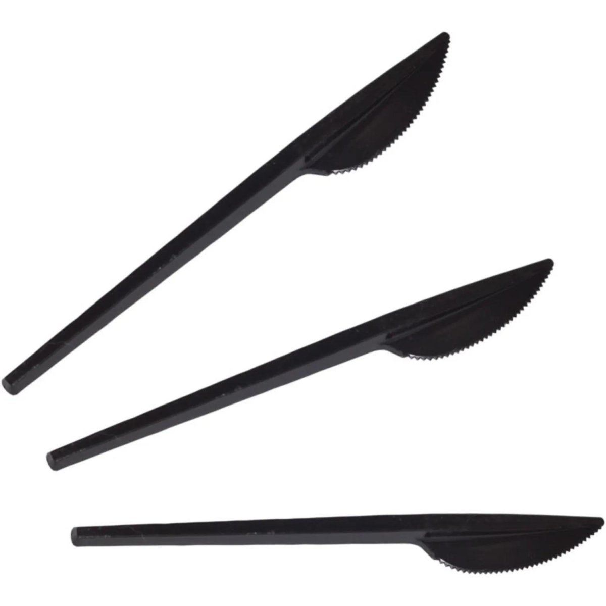 Нож одноразовый 165мм, черный, ПС 100шт/уп