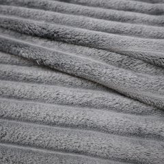 Покрывало 200х220 BRAVO Family велсофт Волна г/к №51 серый в пакете