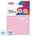 Бумага для заметок с клеевым краем 38x51 мм, 100 л, пастел. розовый