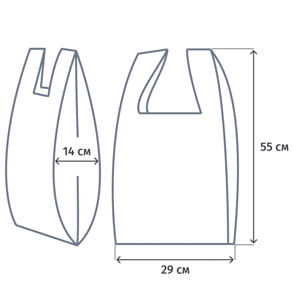 Пакет-майка Пакет Майка БИО с рисунком, 29x55x2x7 см, 15 мкм, 100 шт./уп