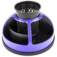 Подставка-органайзер д/канц.мелочей Attache вращ-ся 5 отделнгий фиолет/черн