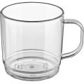 Кружка 250 мл. d=75 мм. h=75 мм. поликарбонат,прозр.штабелир. Классик 77160
