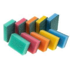 Губки для мытья посуды Премиум  (10 шт/уп) Мск