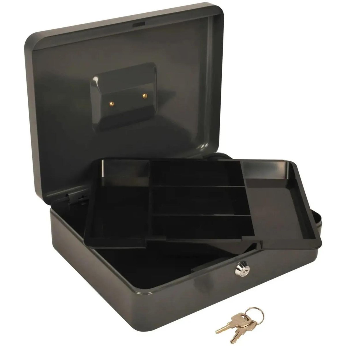 Денежный ящик  сталь 0.6 мм,  300x240x90, черный матовый