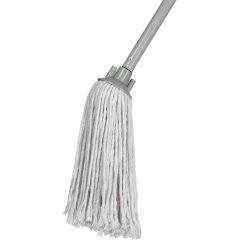 Швабра веревочная для пола 28x15 см,ПП,хлопок,метал,120cm;серый