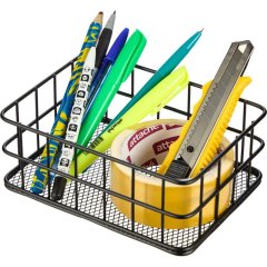 Подставка-органайзер  для канц. принадл. Attache чрн 17x12,5x6,5см мтл