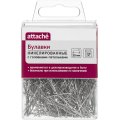 Булавки унив. с гол.петель. ник. Attache, 30 мм, 500 штук, в пласт кор