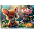 Альбом для рисования Комус Класс Милые животные, А4,40л,спираль, асс,2шт/уп