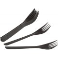 Вилка одноразовая столовая 173,5мм, черная, ПП,  50шт/уп(4032)