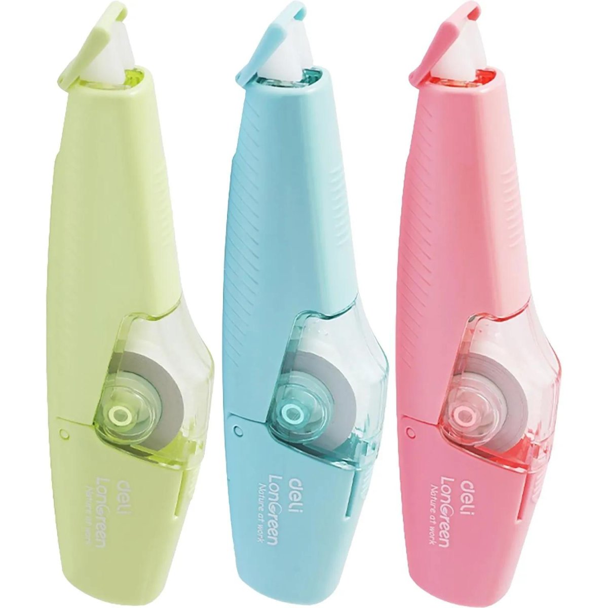 Корректирующая лента Deli LonGreen EH378,5мм х 6м, 65% PCR, 3цв в асс