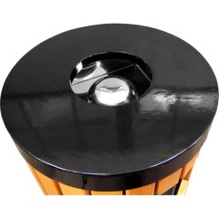 Урна-пепельница стальная Wood с деревянной обшивкой 410х1000мм объем 40л