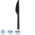 Нож одноразовый столовый 178,5 мм, черный. ПП, 1000 шт/кор