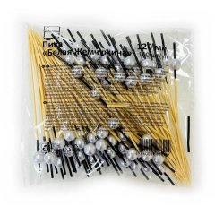 Пика Жемчужина Белая 12 см БАМБУК 100 шт/уп