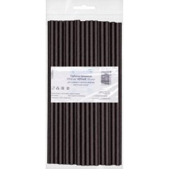 Трубочки для коктейля  бумажная чёрная 197мм, d-6мм, 2500шт/кор