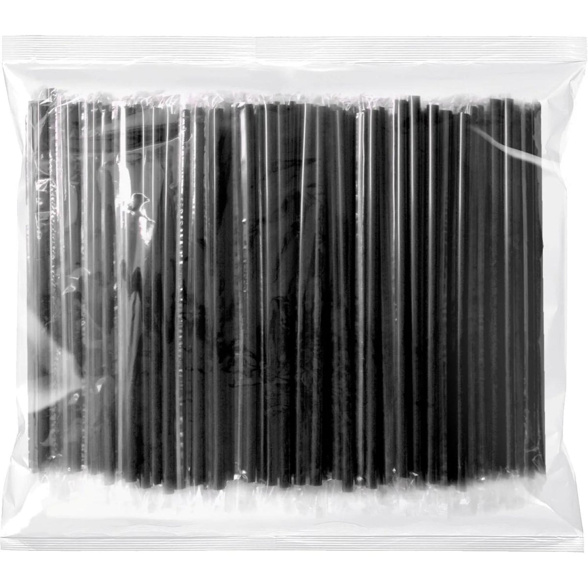 Трубочка для напитков 240мм РР  d-10мм черная, инд уп. 250 шт/уп