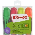 Набор текстовыделителей маркеров Комус Neon Line 1-5мм наб 4цв