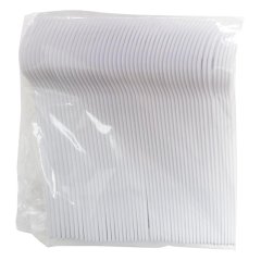 Вилка одноразовая 165 мм, белая, ПС, 100 шт/уп, 2 000 шт/кор (4002Б)