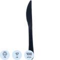 Нож одноразовый черный ЛЮКС 17см 3000 шт/кор