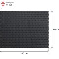 Коврик входной универсальный 60x80x1,1 рисунок Соты (ЭВА) серый_УК060080