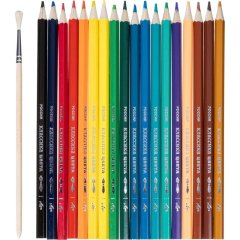 Карандаши акварельные 'Классика цвета' 18 цв. с кистью 32С 2091-08 набор